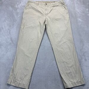 VTG Polo Ralph Lauren Pants Mens 38x32 Beige Suffield Pant Chino Straight Fit